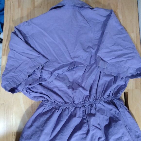Vintage Purple Short Sleeve Romper Jumpsuit - Picture 5 of 7